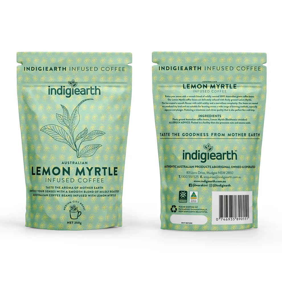 Indigiearth - Lemon Myrtle Infused Coffee 250g