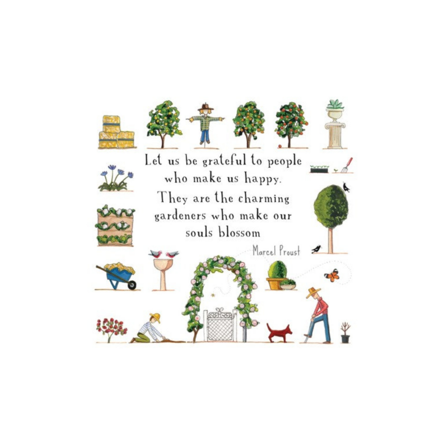 Red Tractor - Small Square Card