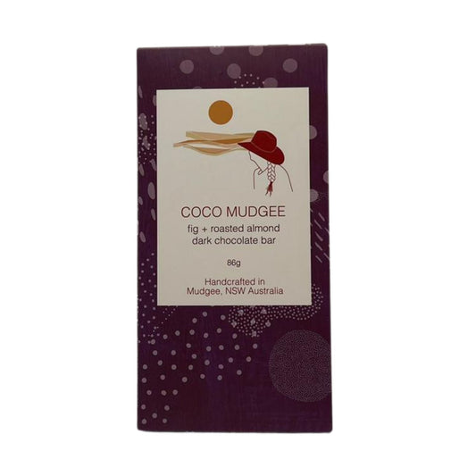 Coco Mudgee - Fig & Rosted Almond Dark Chocolate 86g